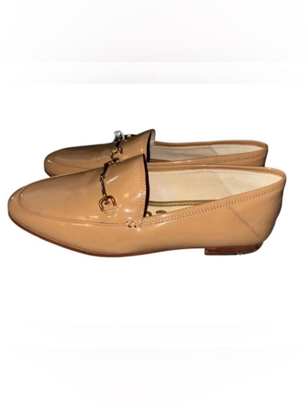 Sam Edelman Loraine Loafers, tan patent Leather, Women's 9
